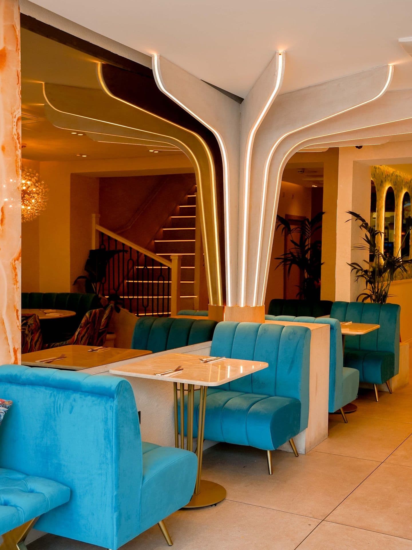 Turquoise Velvet Booths